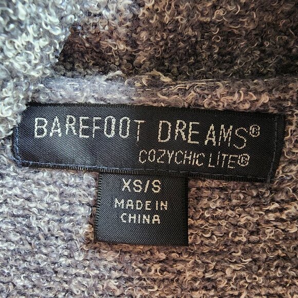 Barefoot Dreams Blue/Gray Angled Open Cardigan Sizze XS/S - Picture 9 of 16